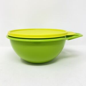 Tupperware Thatsa Bowl Mini 6 Cup 1.4L Mixing Container Green Yellow Lid 30568-4